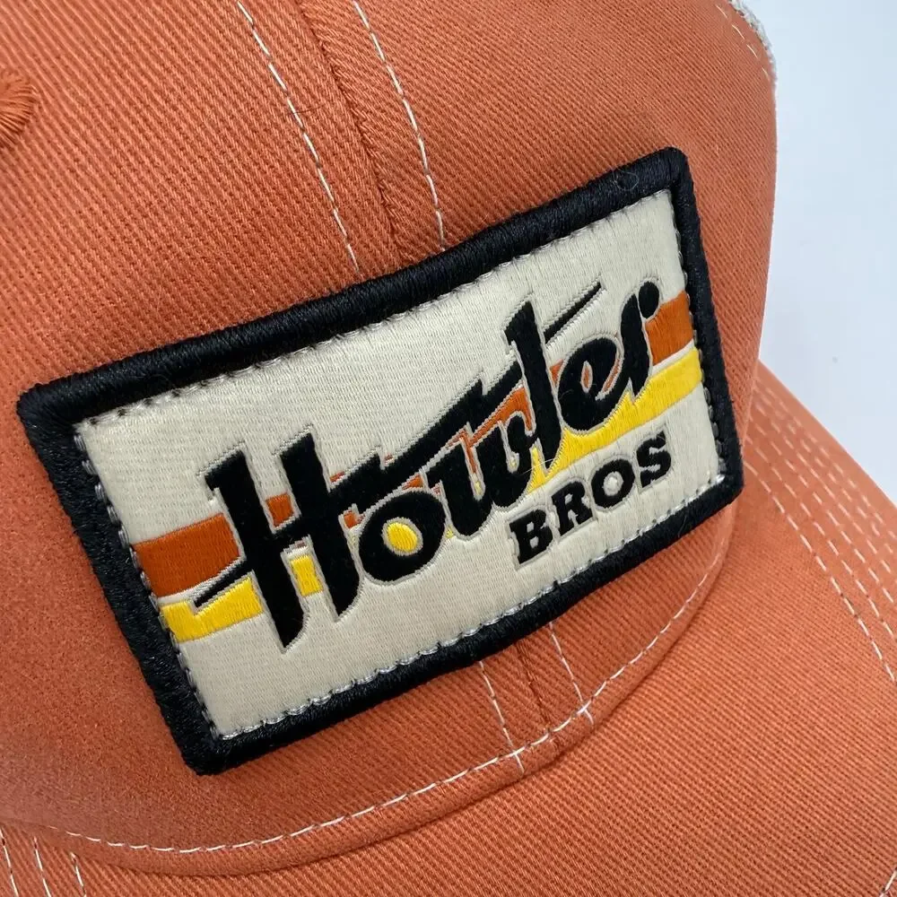Howler Brothers Hat Men's Electric Standard Adjustable Snapback Orange Mesh